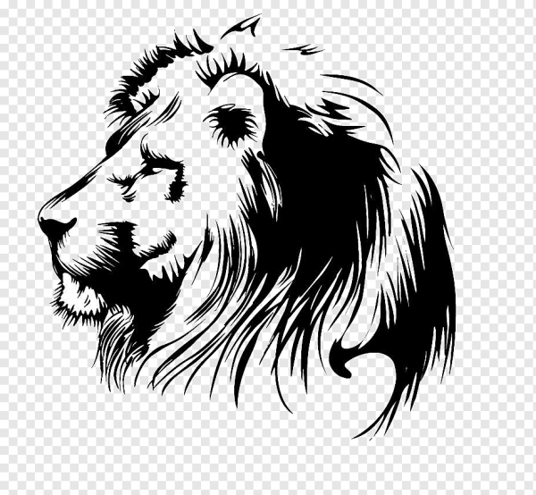 Силуэт головы Льва