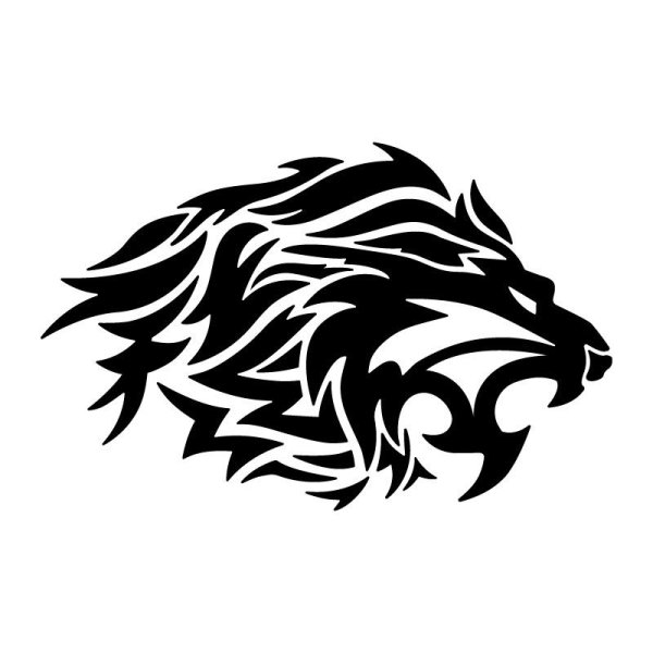 Татуировка силуэт Льва