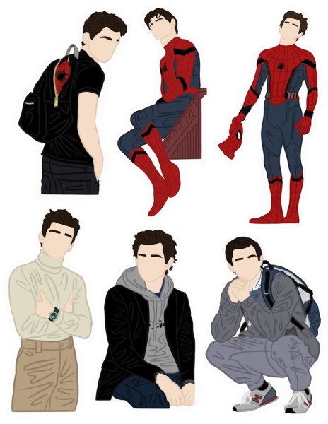 Том Холланд наклейки