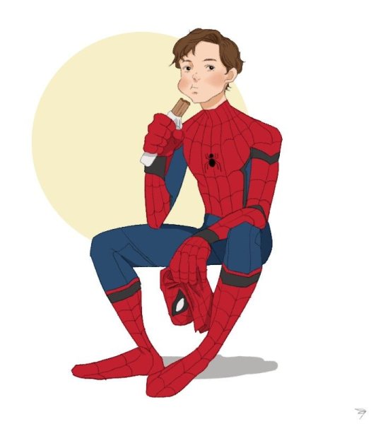 Человек паук значок героя