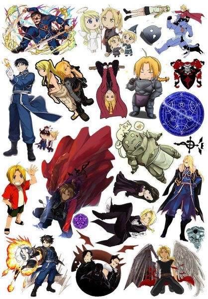 Аниме Стикеры стальной алхимик