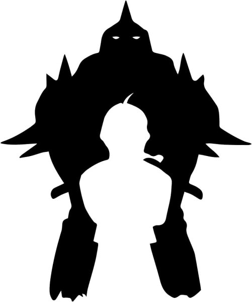 Силуэты аниме персонажей