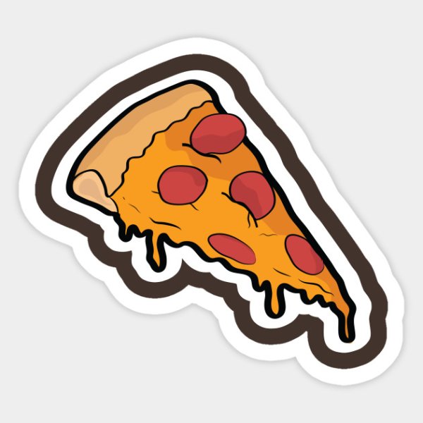 Пицца арт на белом фоне