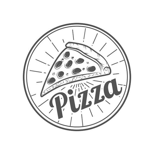 Меню пиццы значок вектор