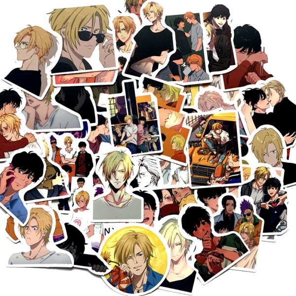 Банановая рыба наклейки