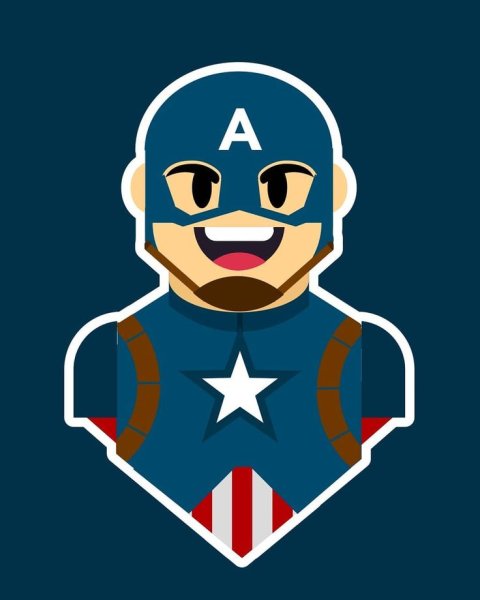 Капитан Америка арт вектор