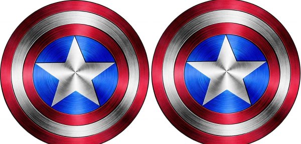 Щит капитана Америки на белом фоне