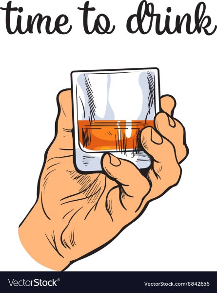 Рука держит стакан с алкоголем