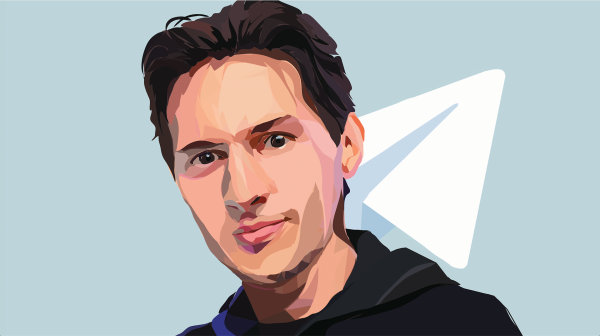 Павел Дуров на белом фоне