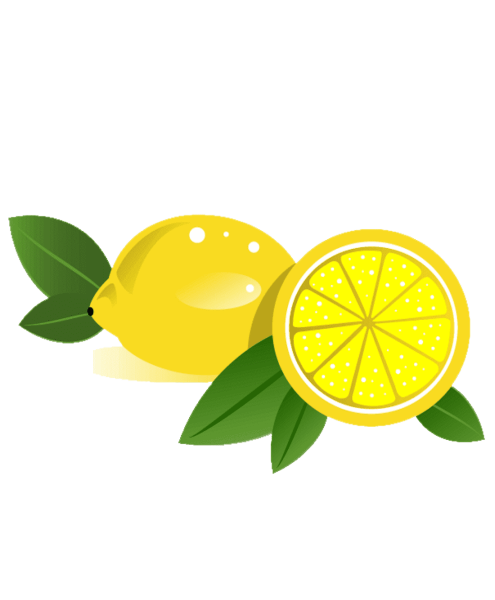 Долька лимона акварелью