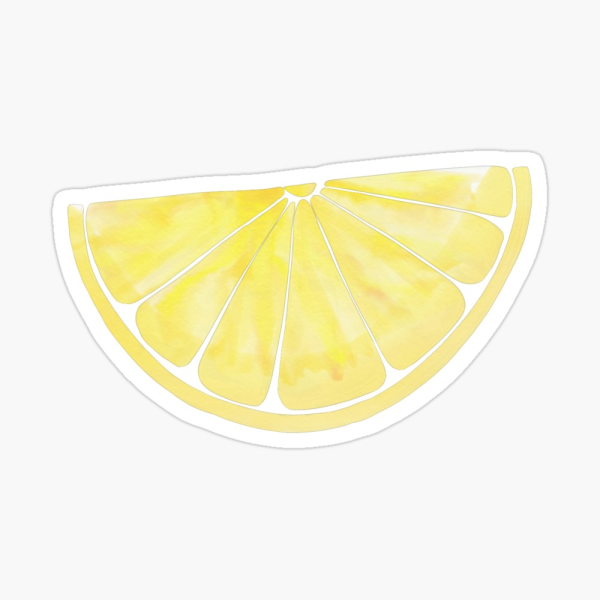 Стикеры лимон на прозрачном фоне
