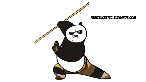 Кунфу Панда с палкой
