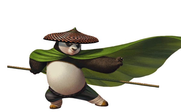 Кунг фу Панда в соломенной шляпе