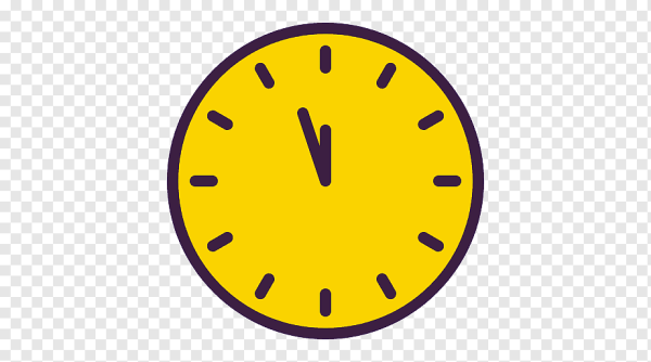 Значок часы желтый