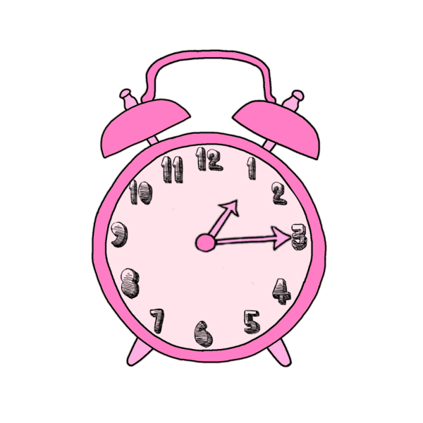 Часики на прозрачном фоне