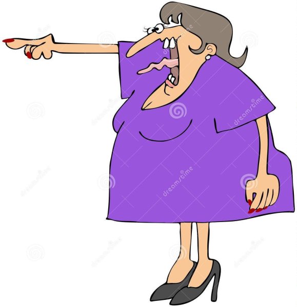 Злая женщина карикатура