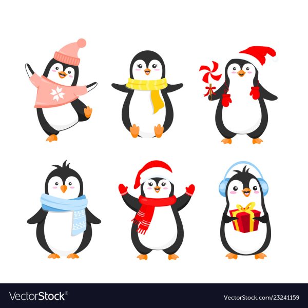 Пингвин в мультяшном стиле