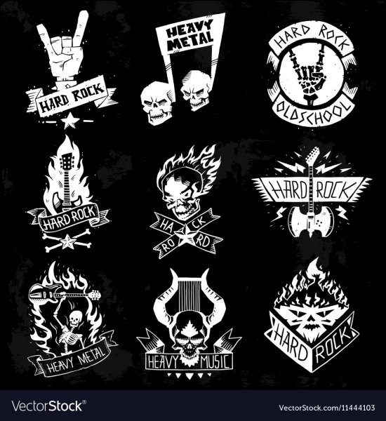 Надписи в стиле металл