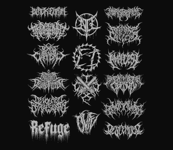 Логотип в стиле металл группы