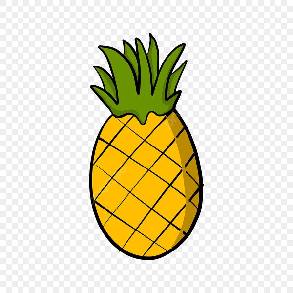 Ананас наклейка для печати