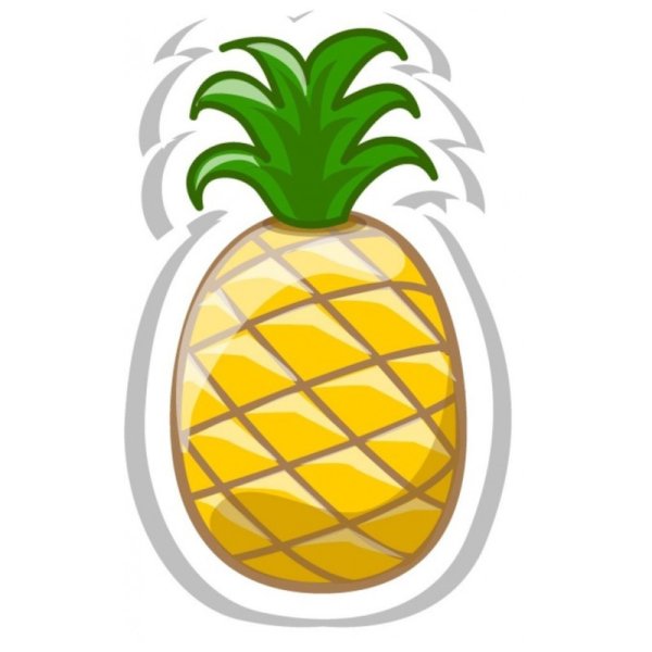 Ананас в мультяшном стиле