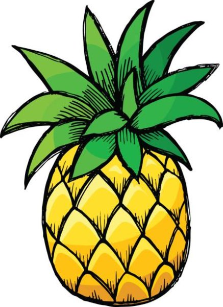 Ананас рисунок в стиле поп-арт
