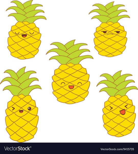 Наклейки для распечатки ананас