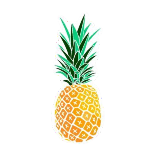 Летние наклейки ананас