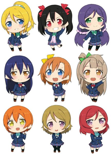 Чиби аниме герои