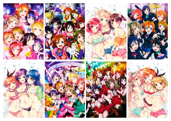 Аниме яркий наклейки