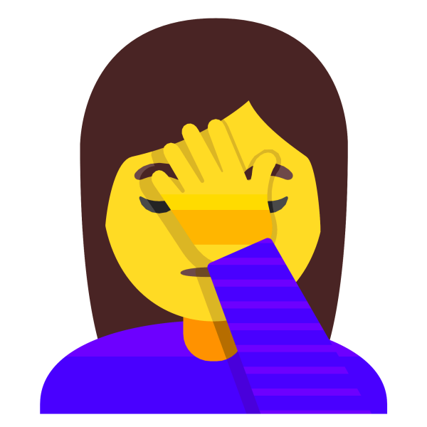 Смайлик ладонь на лице