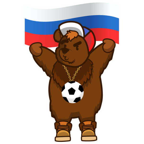 Медвежонок с флагом