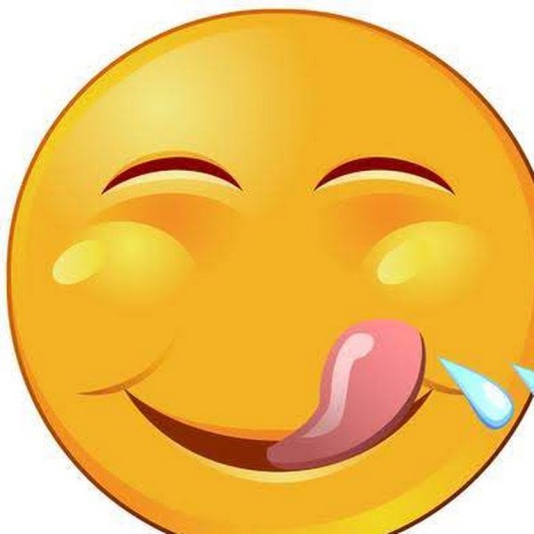 Смайлик со слюнями изо рта