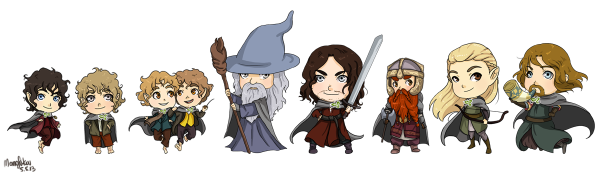 Герои Властелина колец вектор