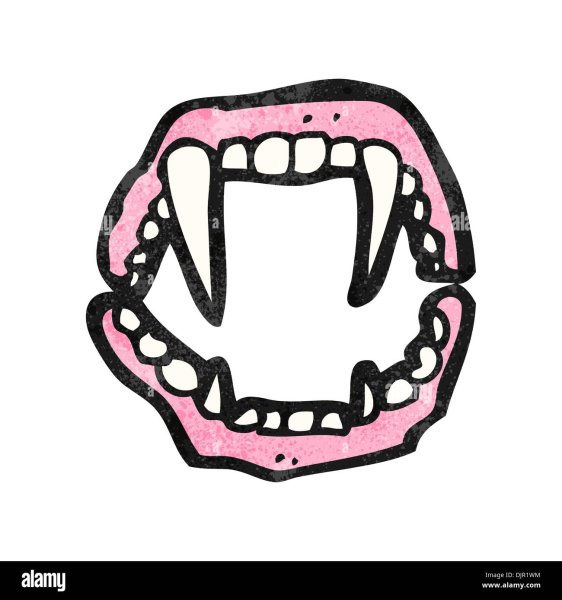 Мультяшные острые зубы