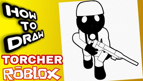 Срисовывать игру Roblox Piggy