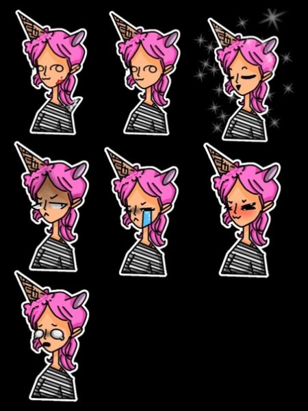 Стикеры с Ланой Йоши Евой Ульяной