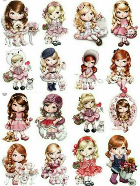 Стикеры куклы