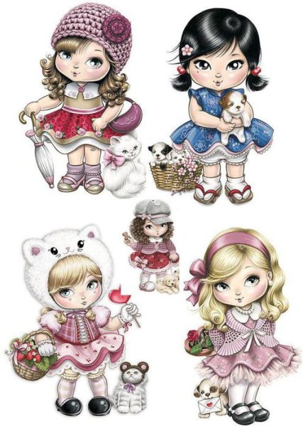 Кукла маленькая нарисовать