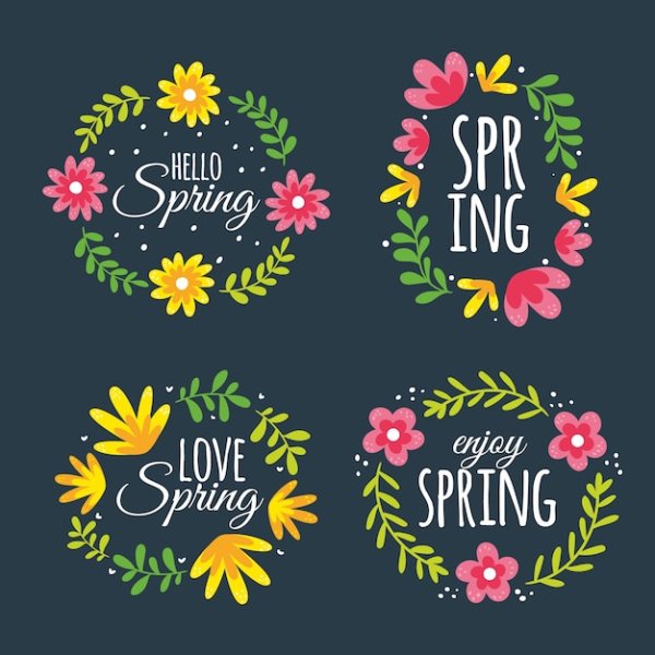 Весенние цветы на прозрачном фоне