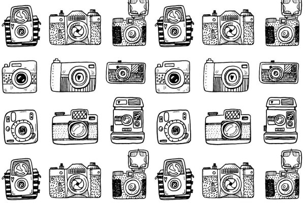 Стикеры чёрно белые