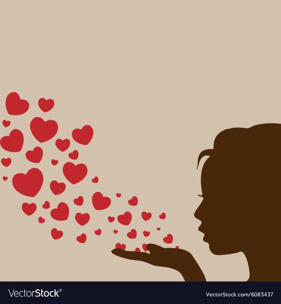 Воздушный поцелуй рисунок