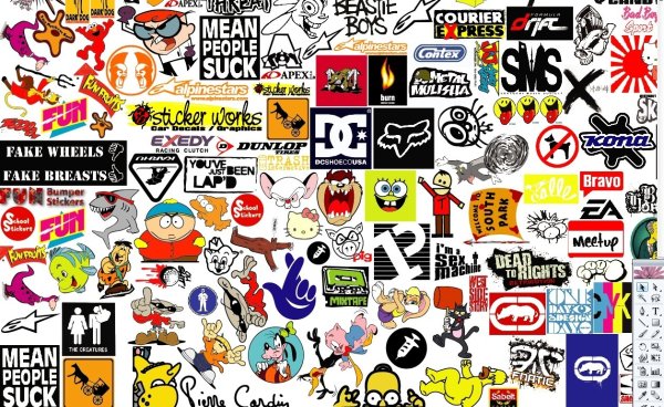 Наклейки большие