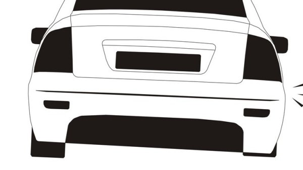 Нарисованная Приора спереди