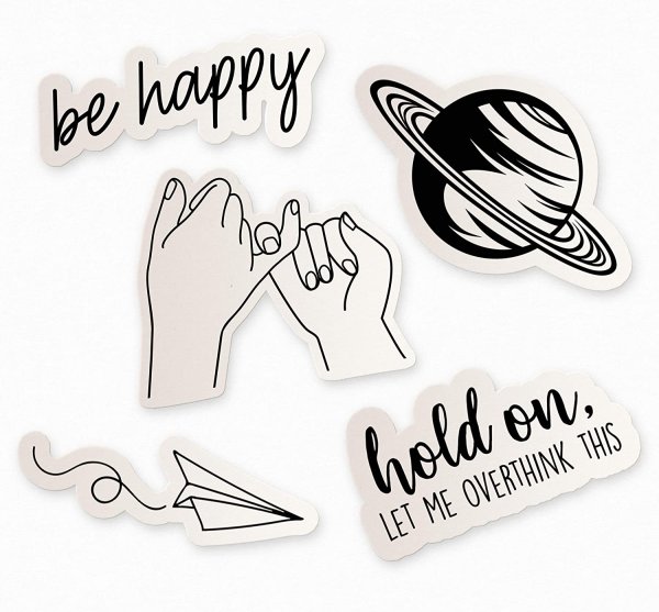 Вско наклейки черно белые