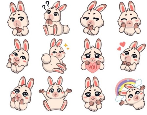 Наклейки зайчики