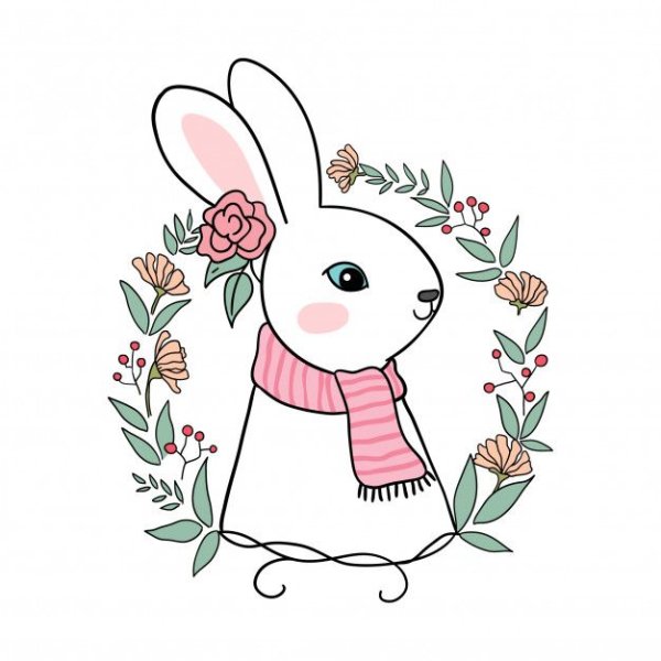 Милый зайчик вектор