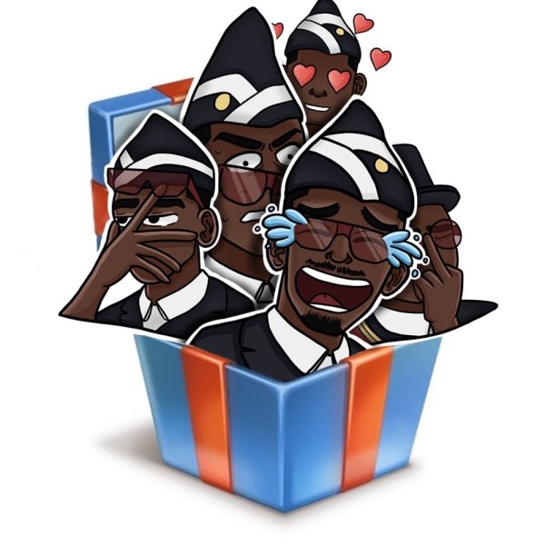 Темнокожая стикер