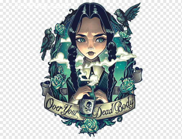 Уэнздей Аддамс рисунок