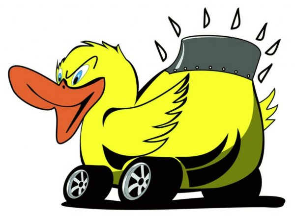 Наклейка на машину утка